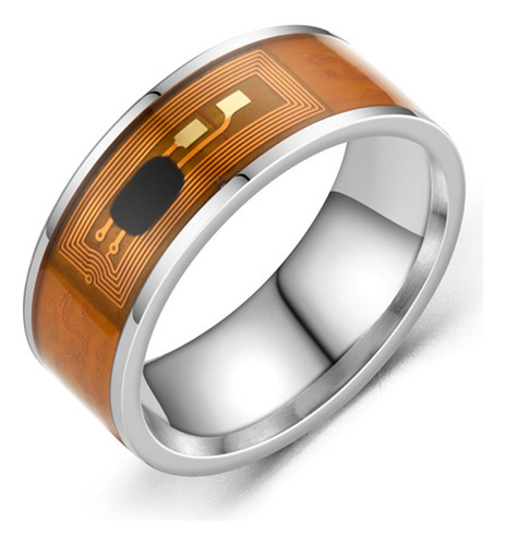 Ange Nfc - Anillo Inteligente De Acero Inoxidable, Diseño De