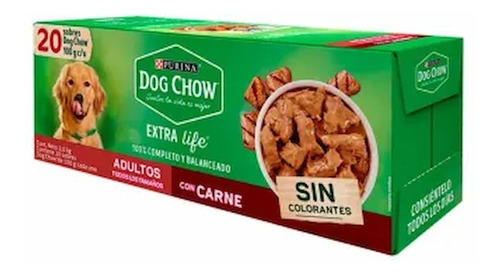 Alimento Para Perro Purina Dog Chow Adultos 20 Pzas De 100 G