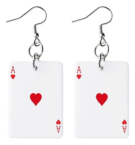 Aretes Cartas Poquer Aretes Gota Ocio Juegos Casino Hip Hop