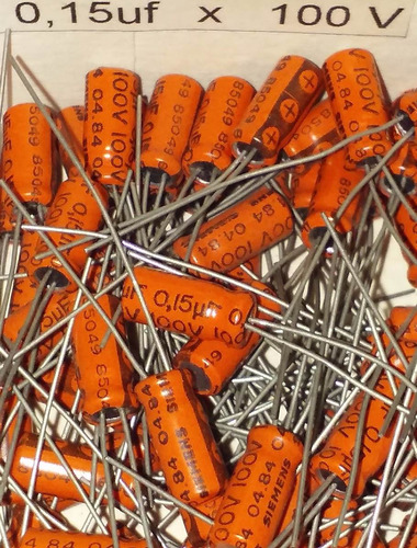 Capacitor Eletrolítico 0,15uf 100v Siemens Lote 10 Peças