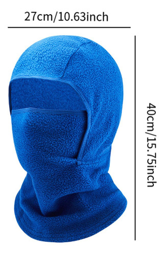Niños Fleece Balaclava Warmer Para La Escalada Azul Oscuro