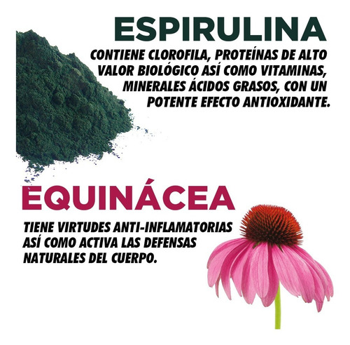 Imagen 8 de 10 de Inmuno Green 7 In 1 Purely Organics 90 Capsulas