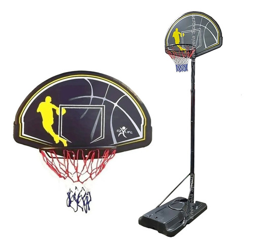 Sistema Basquet Profesional Ez Life Jirafa Tablero Fibr Aro 