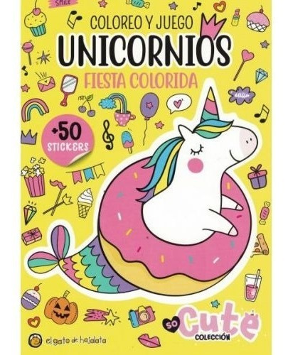 Colorear Unicornios Fiesta Colorida Libro Para Niños 2661