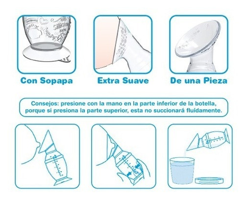 Sacaleche De Siliconas Dispita - Una Pieza Con Sopapa Y Tapa