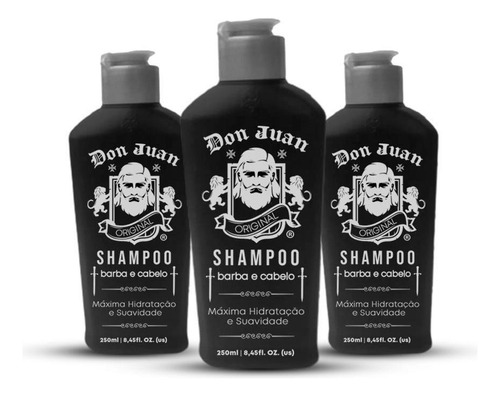 Shampoo Don Juan Original 250 Ml - Kit Com 03 Unidades