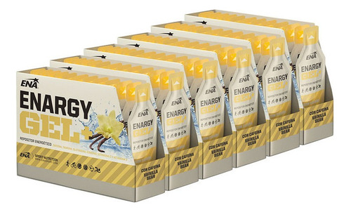 Enargy Gel + Cafeina Ena X 12 Geles - Pack X 6 Cajas Sabor Vainilla Bean