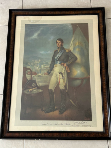 Cuadro San Martin Pintura Antonio Gonzales Moreno Oro