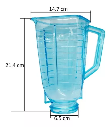 LICUADORA VASO VIDRIO CREMA/AZUL