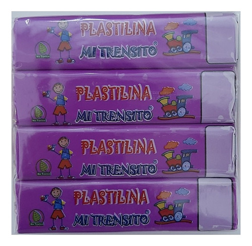 Plastilina Barra Mi Trensito Morado 55gr X 12 Unidades