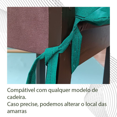 6 Assento Espuma 40x40 Impermeável Acquablock Almofada D33