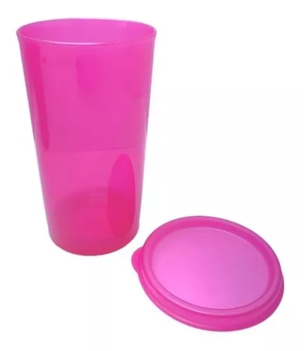 Vasos Decoret con Tapa Morado Set 4 Tupperware –