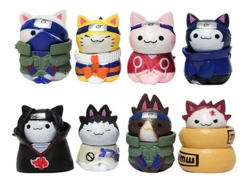 Figuras Gatos Naruto Set 8 Unidades