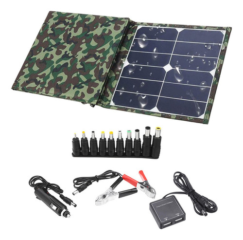100w 18v Kit De Panel Solar Plegable Portátil Cargador De