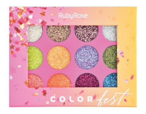 Paleta Glitter Color Fest - Ruby Rose