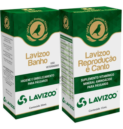 Kit 01 Lavizoo Banho + 01 Lavizoo Reprodução E Canto   