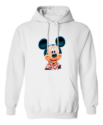 Sudadera Con Gorro  Mickey Mouse Camisa Hawaiana Flores  