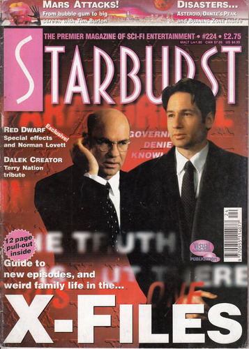 Archivos X Duchovny Revista Starburst Sci Fi Inglesa 1995