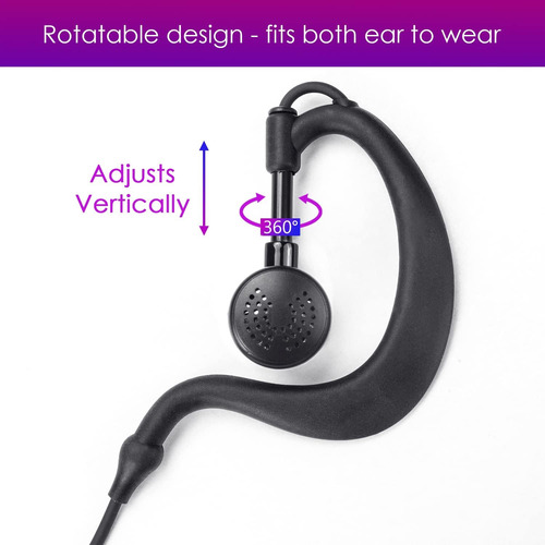 Auricular De Un Solo Cable Con Micrófono Para Motorola Walki