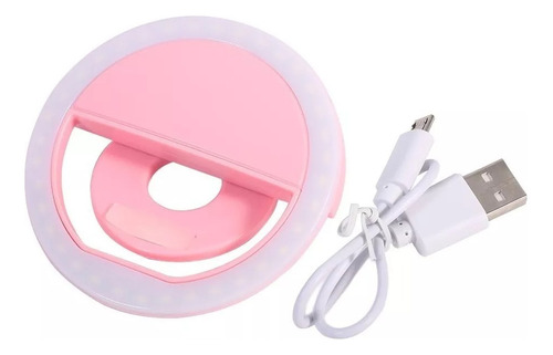Selfie Ring Light Aro De Luz Led Recargable Usb