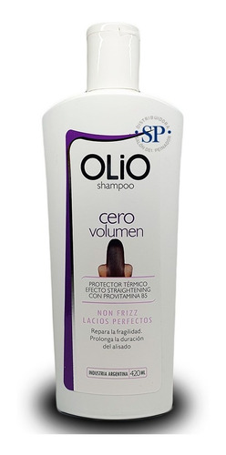 Shampoo Olio Anti Frizz Cero Volumen Lacio Perfecto X 420 Ml