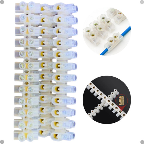 10 Barras Conector Elétrico Tipo Sindal 12 Bornes 1,5 A 2,5