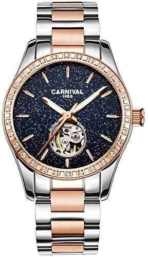 Reloj Mecanico Automatico Femenino Para Mujer Estrellas Bril