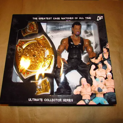 Luta Livre Mma Ring Com 4 Bonecos Miniatura Wwe Championship