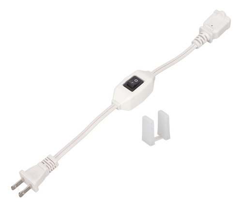 Cable De Extensión Con Interruptor 2 Clavijas Blanco