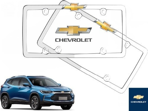 Par Porta Placas Chevrolet Tracker 2.0 2020 A 2021 Original