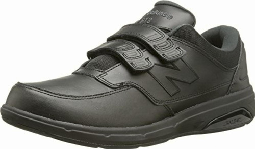 New Balance Men's Mw813v1 Hook And Loop Walking Shoe, Black,