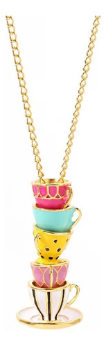 Lindo Collar De Taza De Té Apilado Para Mujeres, Niñas, Adol