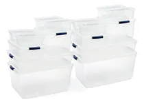 Comprar Paquete De 12 Contenedores Transparentes Apilables Sin Bpa