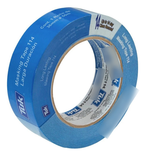 Cinta Masking Tape Azul 1-1/2  X 50 Mts #114 Tuk 163030