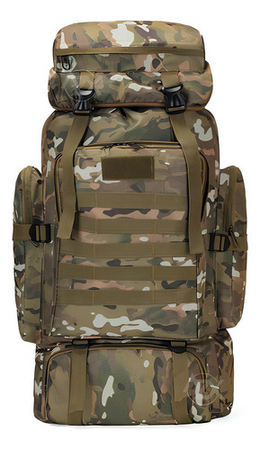 Mochila táctica militar grande, impermeable, reforzada, de 80 litros, color camuflaje, M1