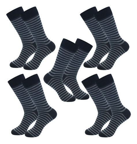 Calcetines Casuales De Algodón A Rayas Para Hombre, Calcetin