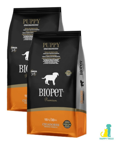 Biopet Perro Cachorro 2 X 15 Kg (30kg) - Happy Tails