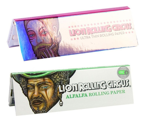 Combo Seda Lion Rolling Circus Silver + Alfalfa Papel Armar 