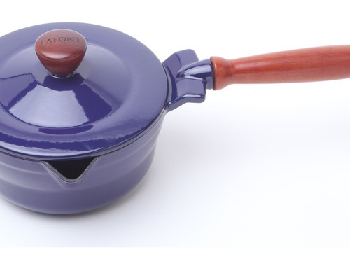 Olla Salsera Premium Hierro Fundido Esmaltado Lafont 1.9 Lts Color Azul