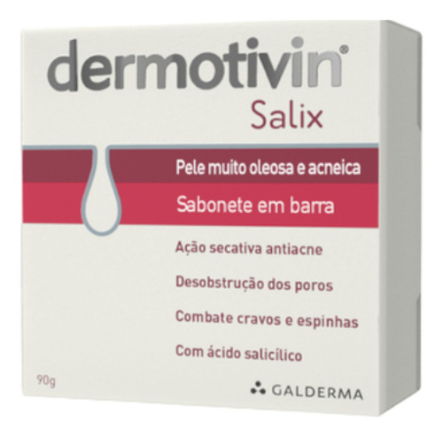 Dermotivin Salix Acido Salicilico Ação Anti-acne 90g