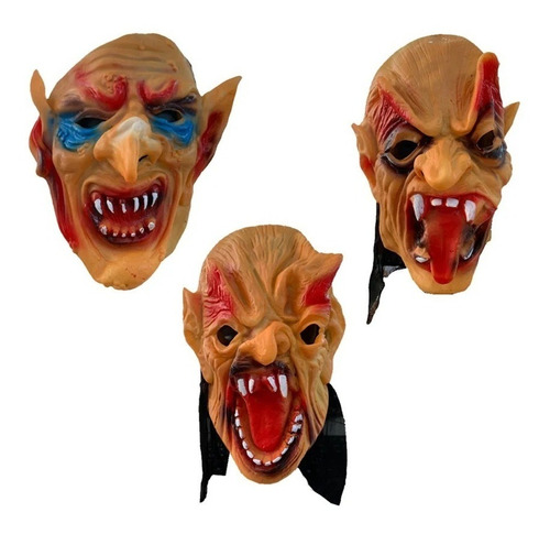 Mascara De Latex Cabeza Entera Demonios 3 Modelos