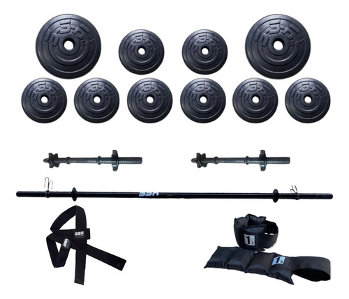 Kit De Barras Y Discos Ssr Sport Plus 120 Lb