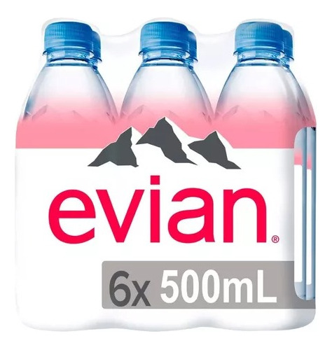 Evian Agua Natural Mineral 6x500ml