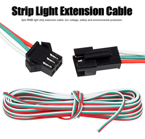 Cable De Extensión Strip Light, 3 Unidades, 32,8 Pies, 3 Pin