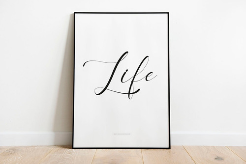 Poster Life. Lamina Sin Marco Cuadro Estilo Nórdico.