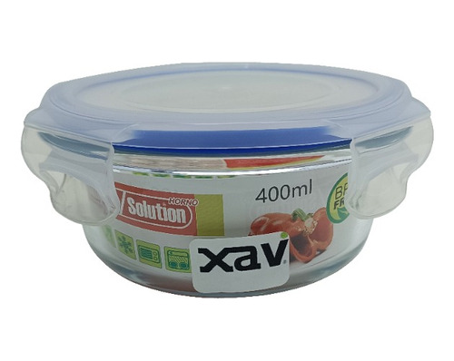 Contenedor Envase Pote Vidrio 400ml C/tapa Simple 8049 Xavi