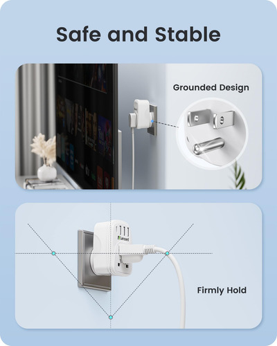Adaptador De Enchufe Lencent World To Us Con 3 Usb Y 1 Pd Ty