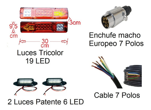 Kit De Luces Led Para Carro De Arrastre 12v Flecha