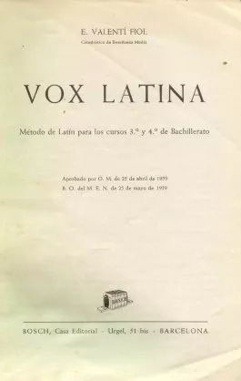 Vox Latina - E. Valenti Fiol