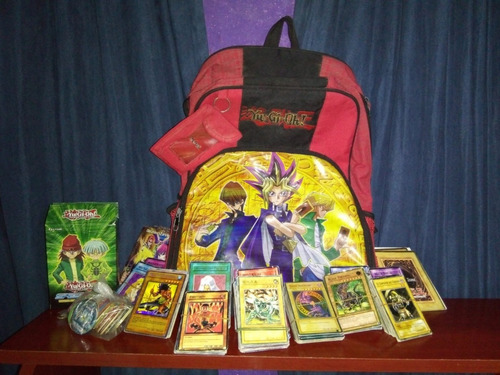 Lote De Cartas De Yugioh! + Tazos, Mochila & Gorra (Usado)